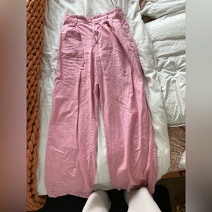 Gap pleated linen trousers